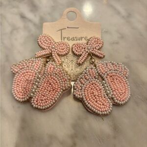 Treasure Beaded It’s a Girl earrings